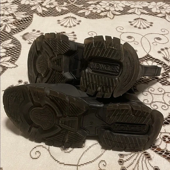 Moncler 1017 Genius 6 Alyx Sleek Black Chunky Leather Ary Ankle Boots - Picture 2 of 16